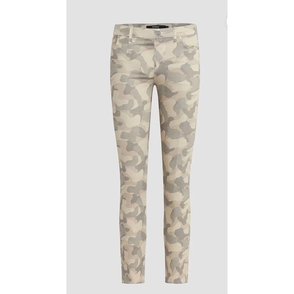 Hudson Outerwear Denim - Hudson Nico Jeans Womens Tan Peyote Camo Mid Rise Straight Stretch Size 28 NWT